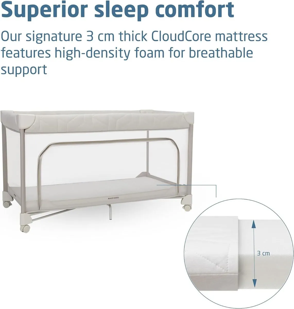 Maxi-Cosi Merlin 2-In-1 Travel Cot Play Area 0-4 - Image 3