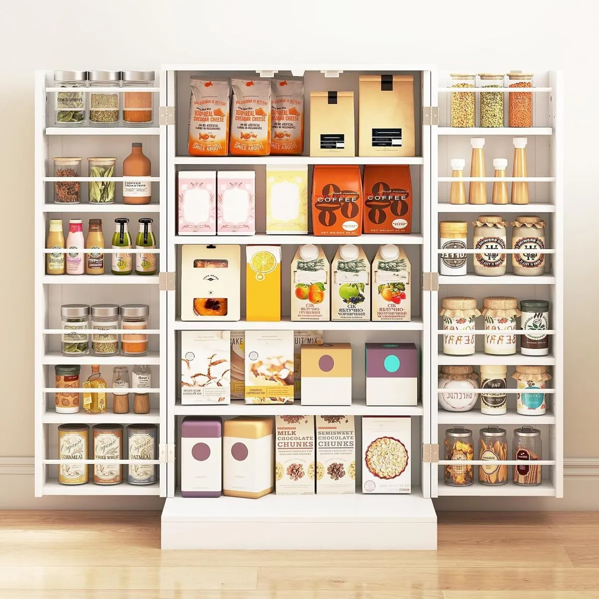 Tall Kitchen Cupboard Pantry Storage Cabinet - Image 1