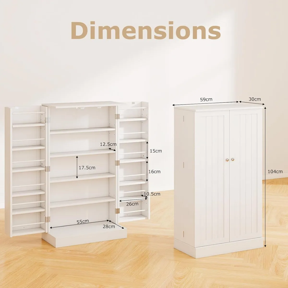 Tall Kitchen Cupboard Pantry Storage Cabinet - Image 2