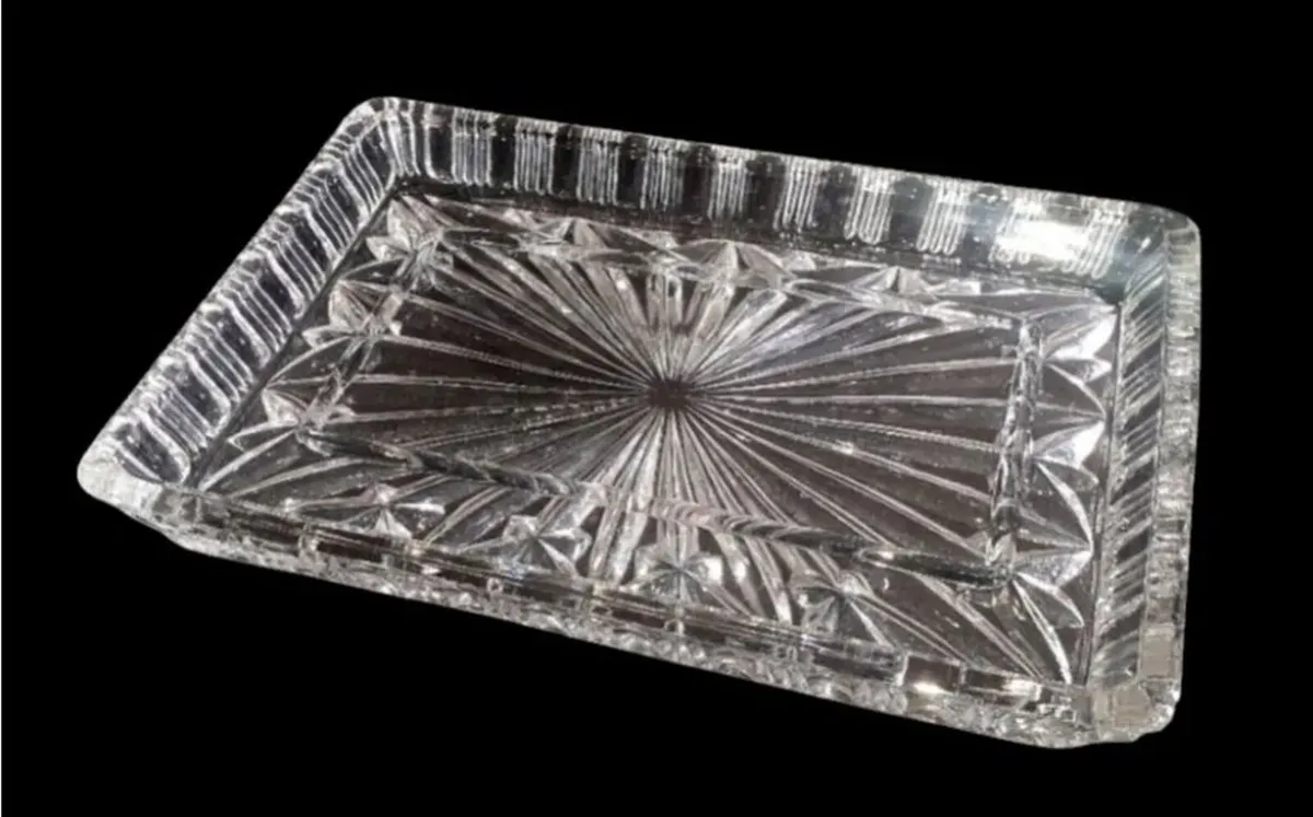 Pristine Godinger Dublin Crystal Vanity Tray - Image 4