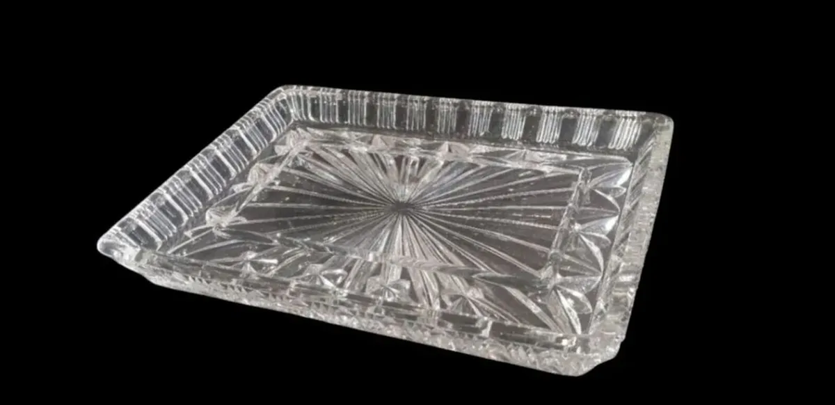 Pristine Godinger Dublin Crystal Vanity Tray - Image 2