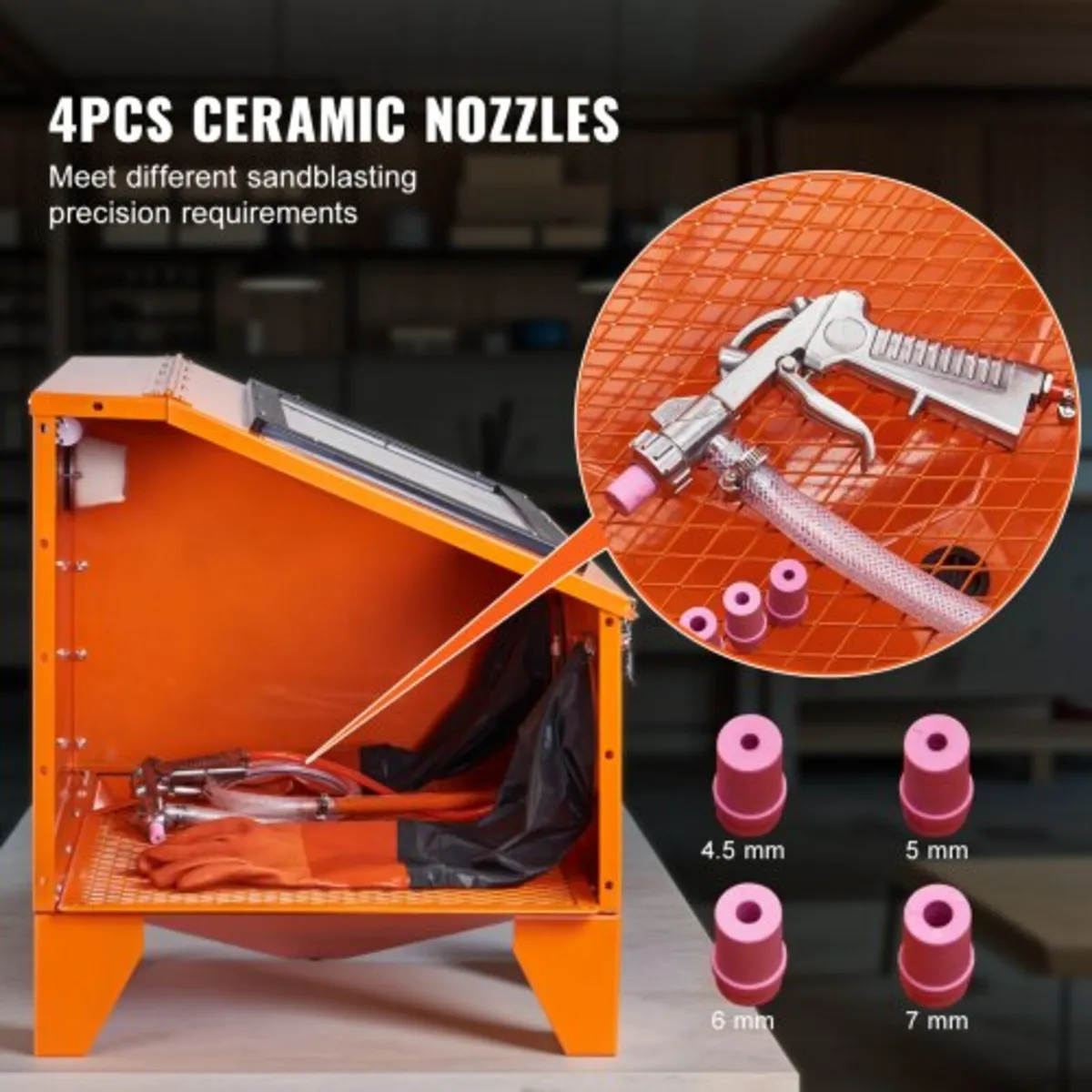 151.4 L Sandblasting Cabinet Benchtop Cabinet with - Image 2
