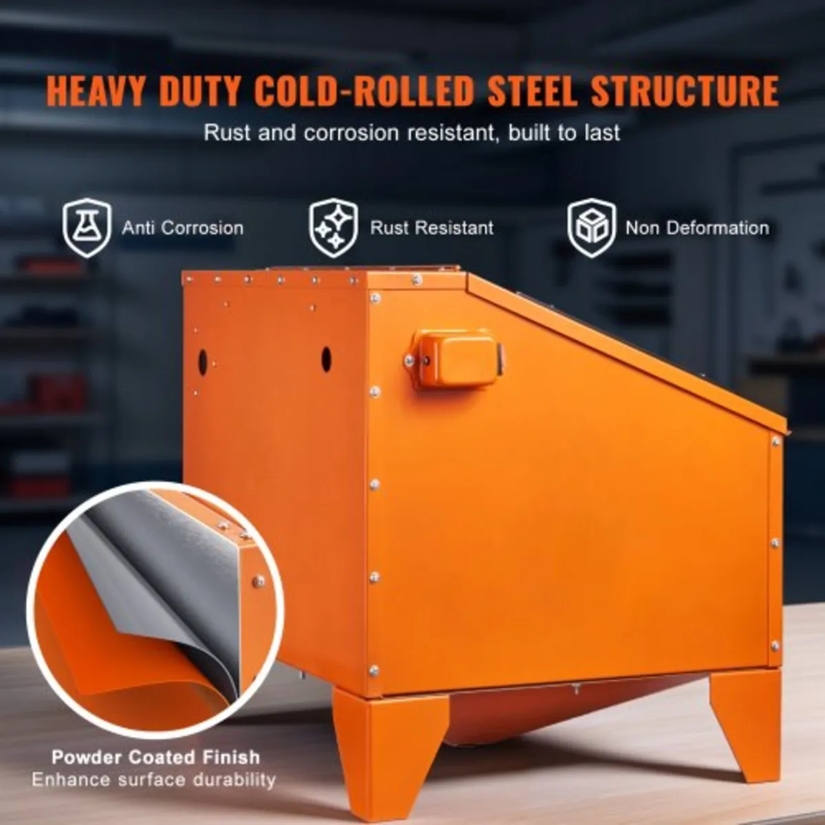 151.4 L Sandblasting Cabinet Benchtop Cabinet with - Image 4