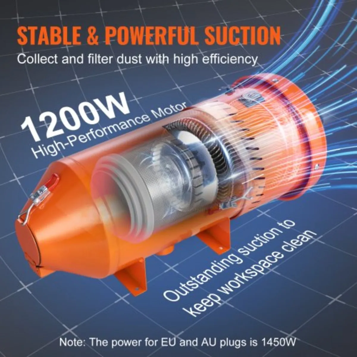 Dust Collection System: 1450W Dust Collector Media - Image 3