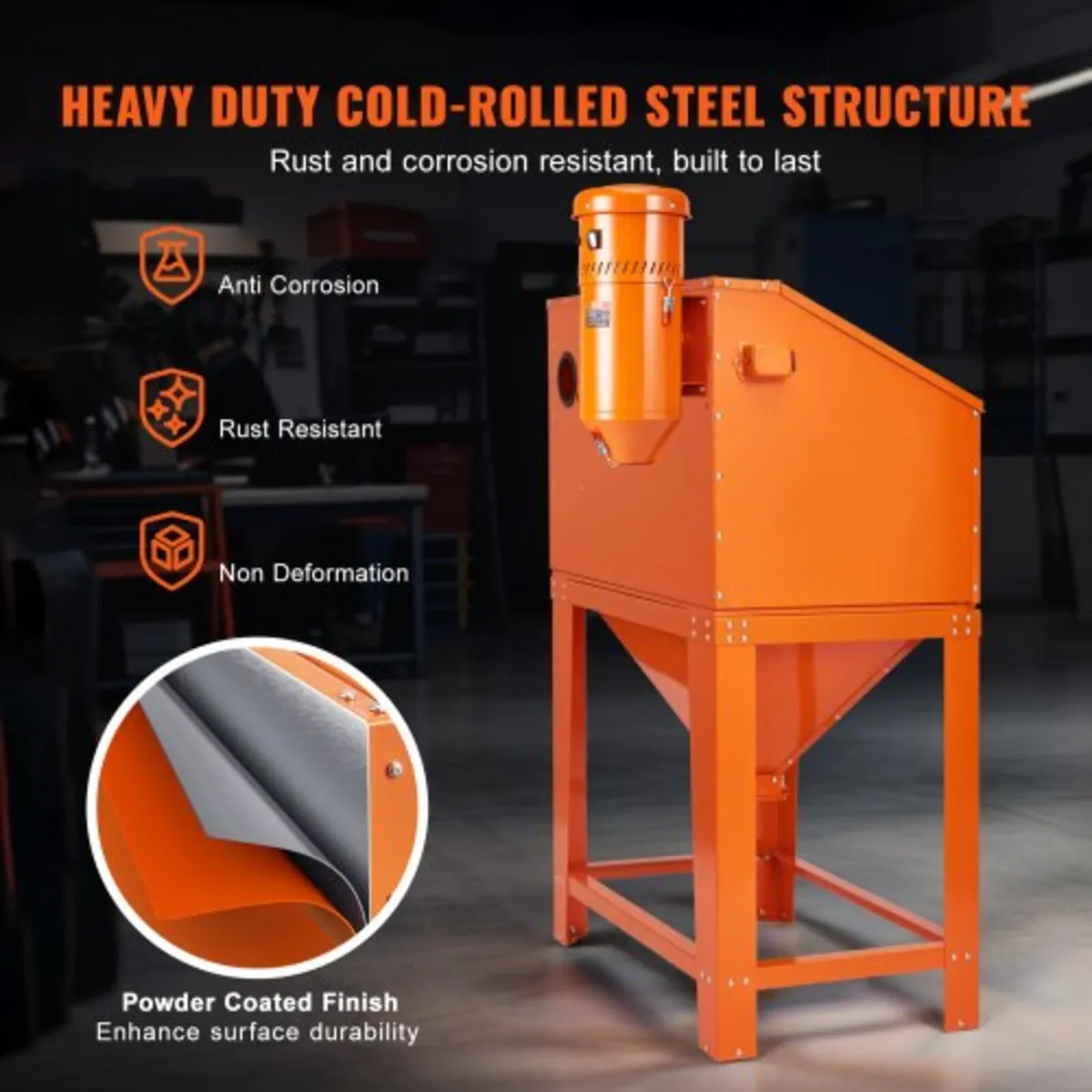90 Gallon/340.7 L Sandblasting Cabinet with 1.8 Ga - Image 3
