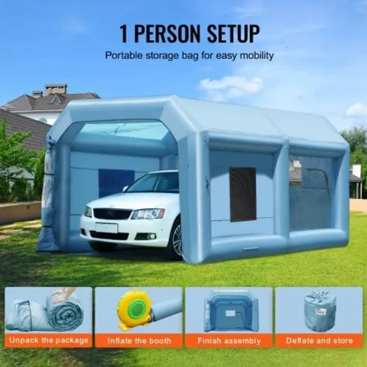 Inflatable Paint Booth, 21 x 13.5 x 9.8 ft/6.4 x 4 - Image 3