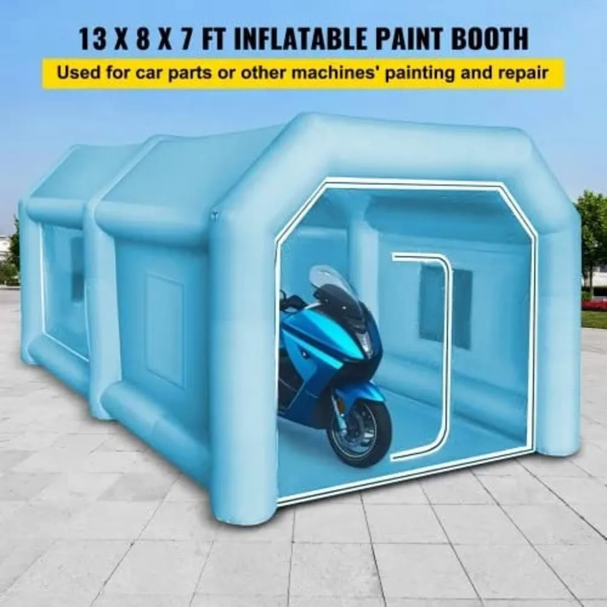 Inflatable Tent, 13 x 8 x 7 ft Inflatable Spray Bo - Image 2