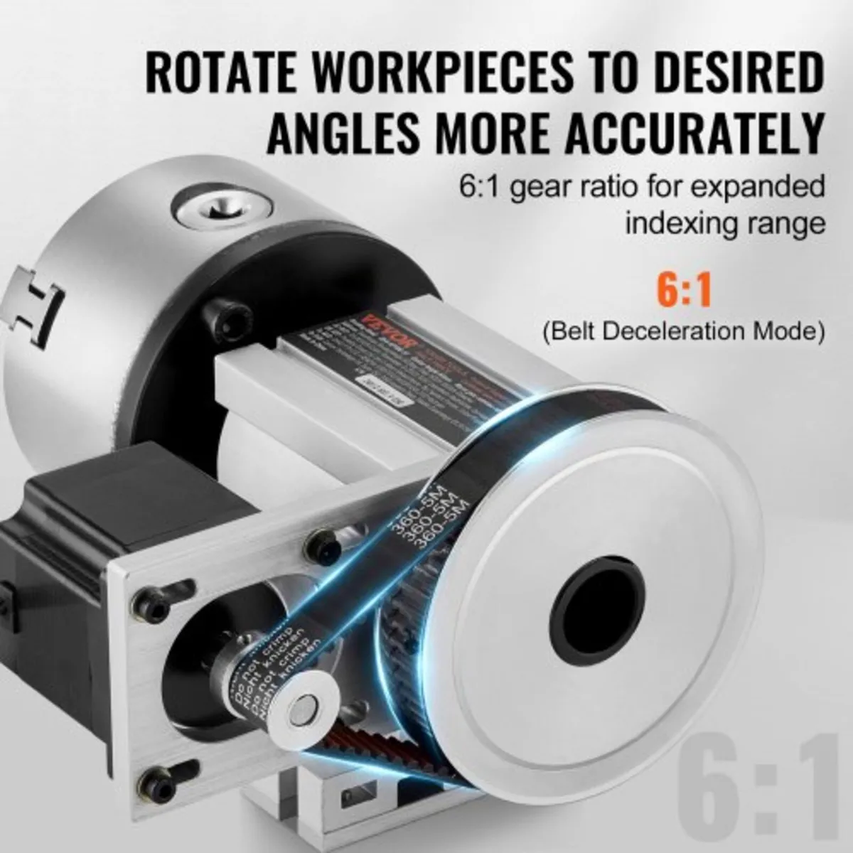 Dividing Head, K11-100mm 3-Jaw Chuck, CNC Router M - Image 2