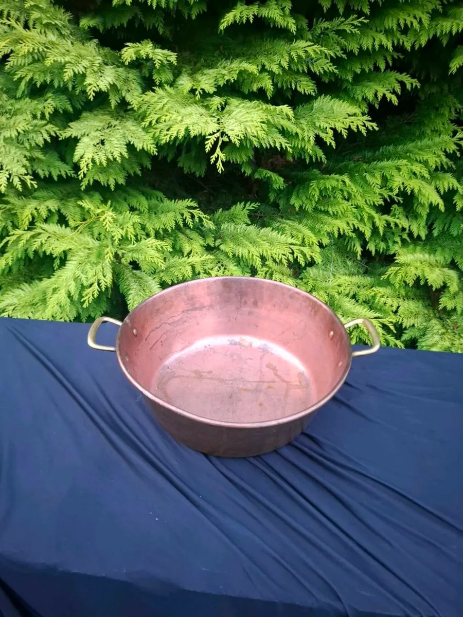 Copper 37cm jam pot postage possible - Image 1