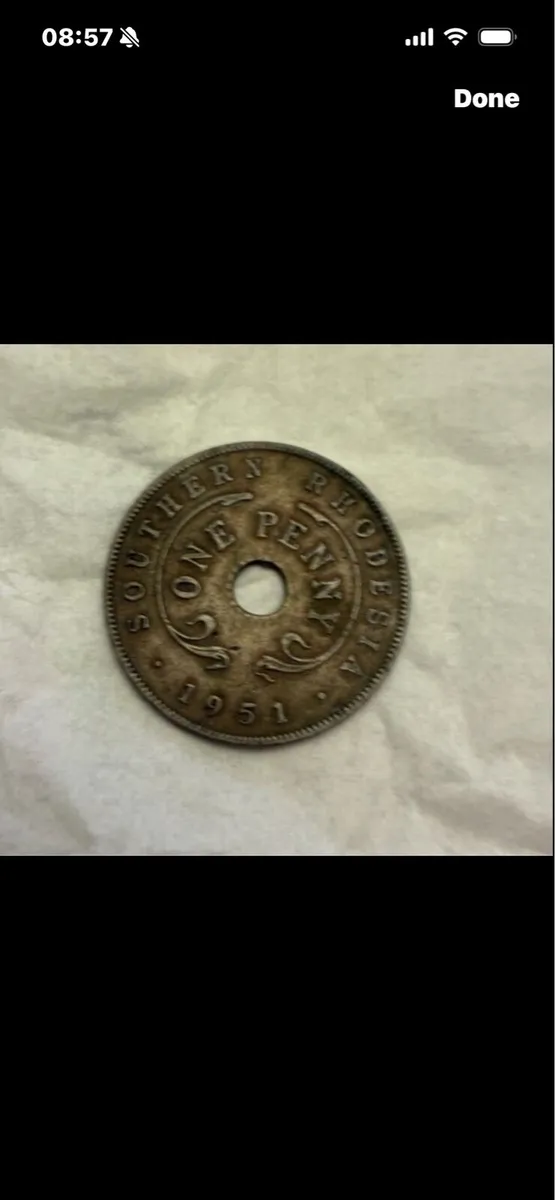 Vintage Southern Rhodesia One Penny - Image 1