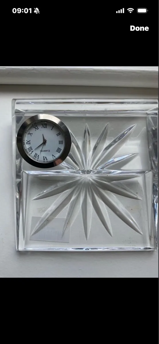 Waterford Crystal Desk Clock Set - Image 1