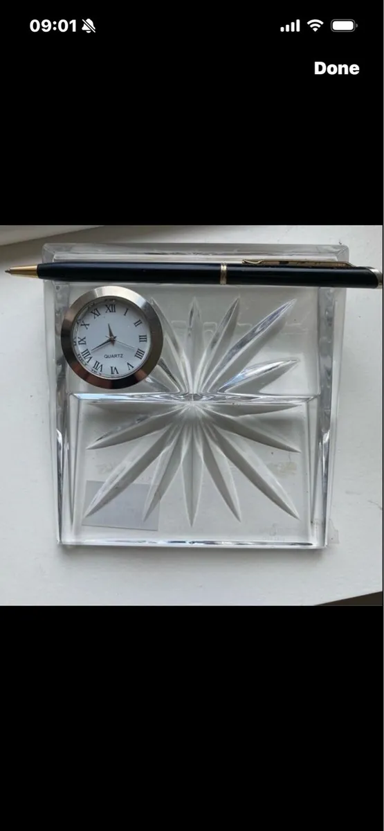 Waterford Crystal Desk Clock Set - Image 3