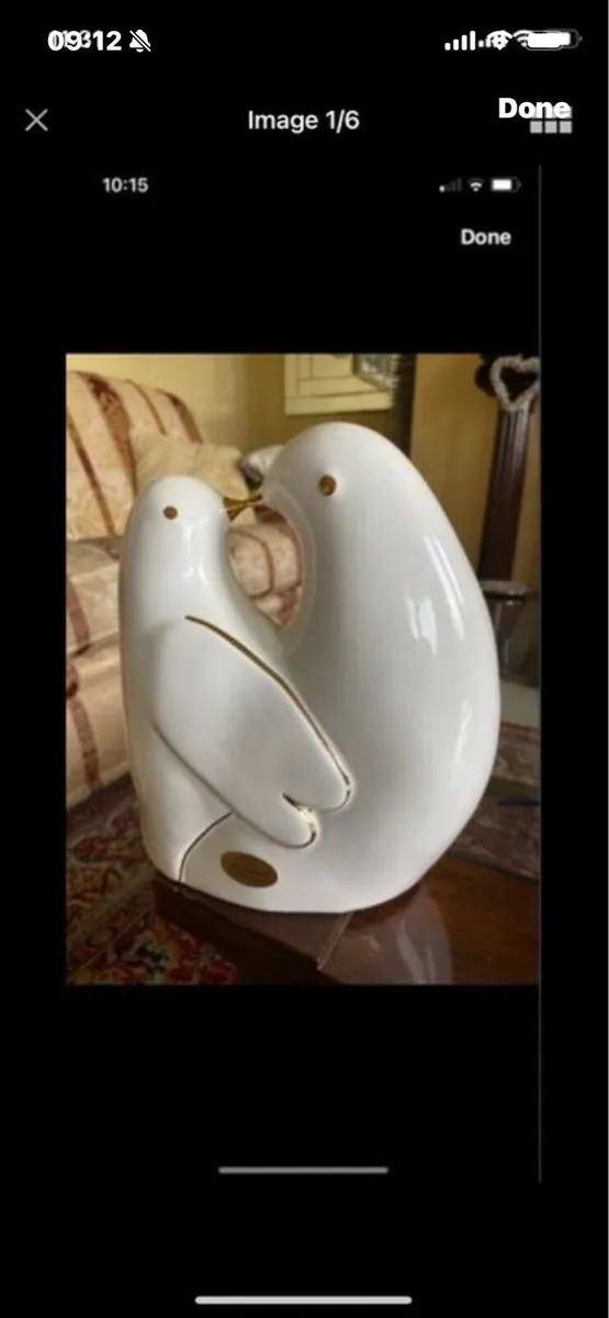 Ceramic lovebirds - Image 1