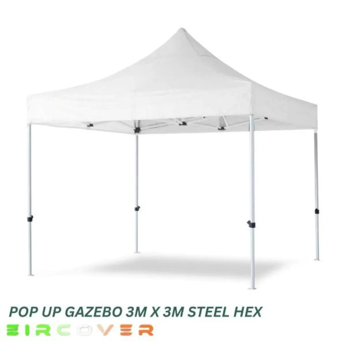 Market Grade  Pop Up Gazebo Steel 40mm Hex 3m x 3m - Image 4