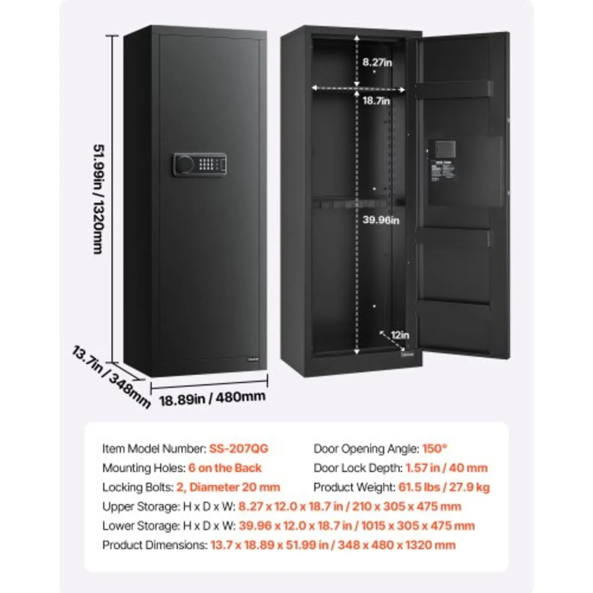 4 Gun Safe, Long Gun Cabinet for Rifles and Pistol - Image 2