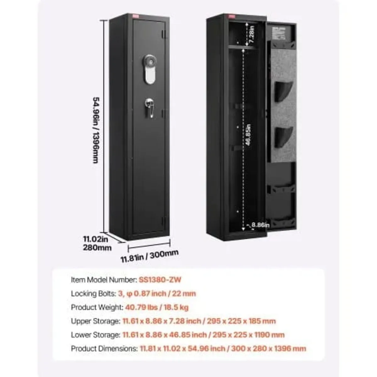 Gun Safe, Heavy Duty Cold-Rolled Steel Rifle Cabin - Image 2
