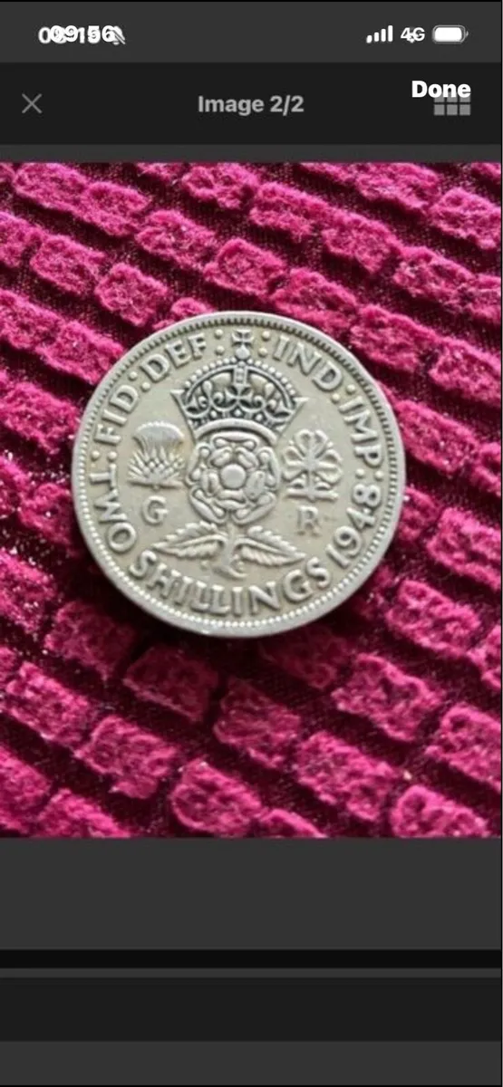 1948 British Two Shilling Coin - Image 1