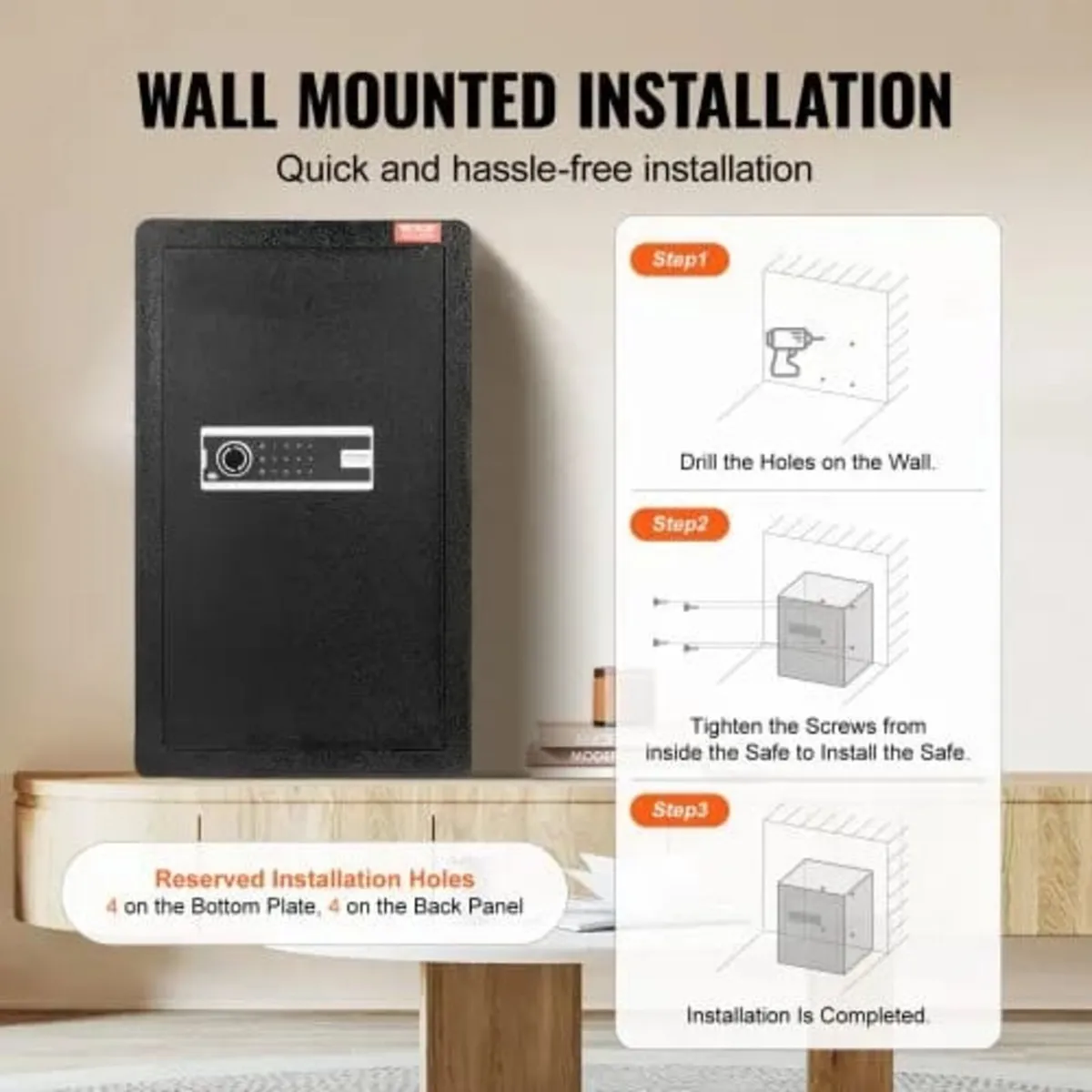 Single Door 113 L Safe Box with Key Lock & Passwor - Image 4