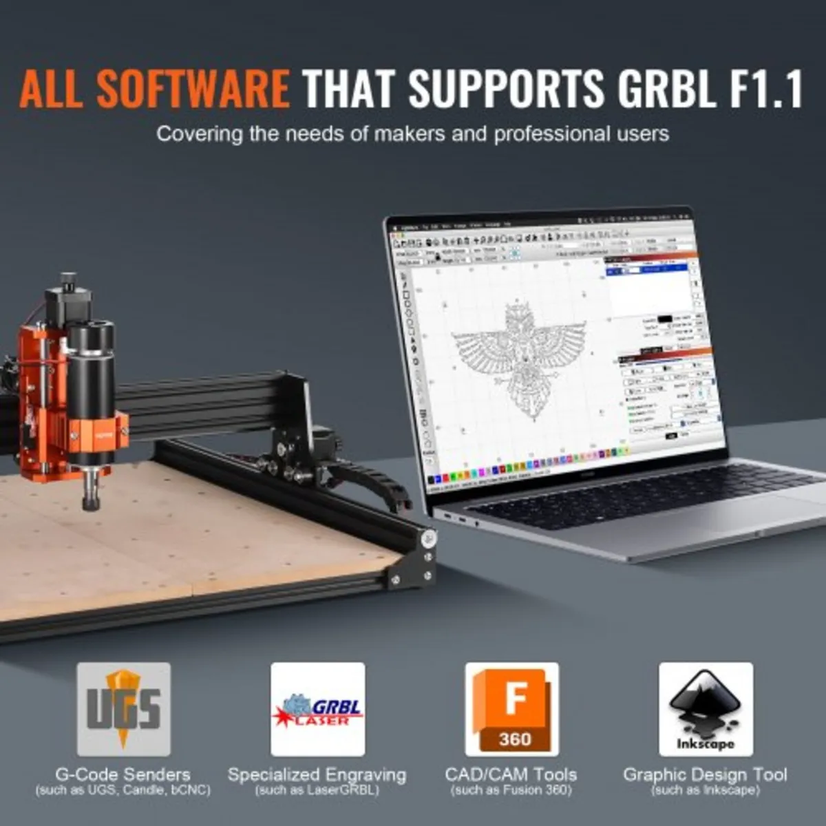 CNC Router Machine, 300W, 3 Axis GRBL Control Wood - Image 4