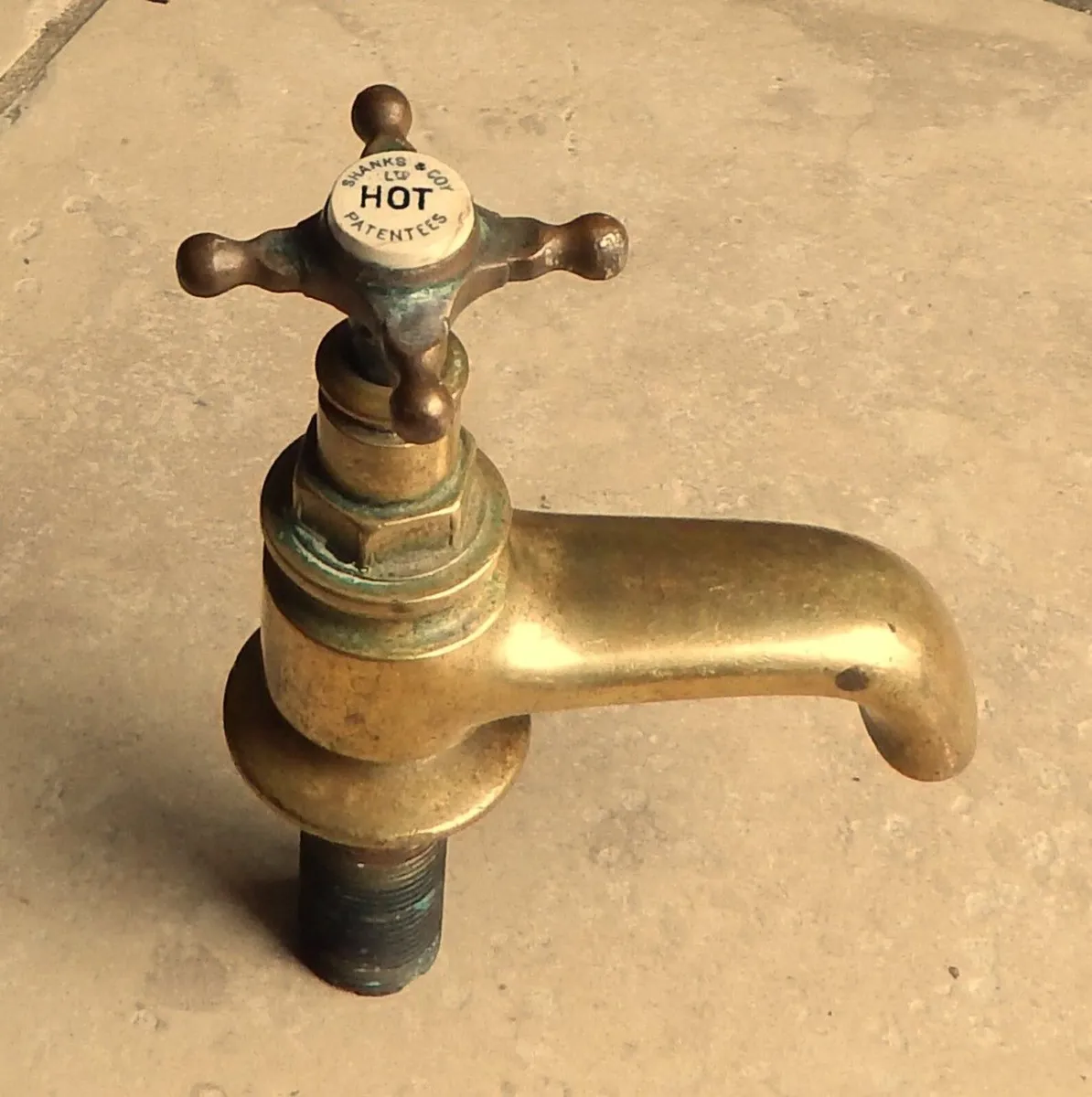 1 Vintage Shanks & Co Brass Bath Tap - Image 1