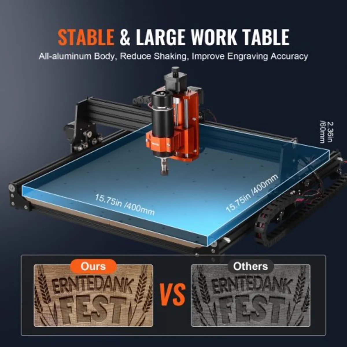 CNC Router Machine, 300W, 3 Axis GRBL Control Wood - Image 2