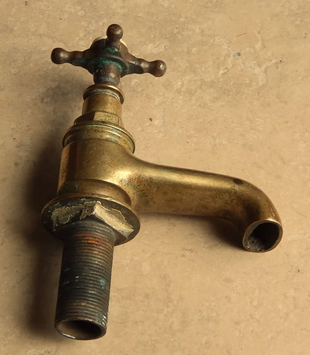 1 Vintage Shanks & Co Brass Bath Tap - Image 2