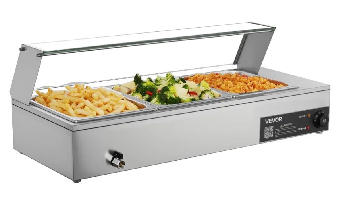 Buffet Bain Marie with Three 1/2 Size Food Pans - Image 1