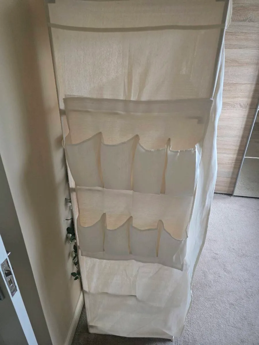 Wooden Framed Canvas Covered Wardrobe - Image 2