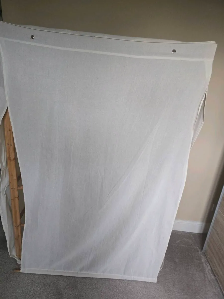 Wooden Framed Canvas Covered Wardrobe - Image 3