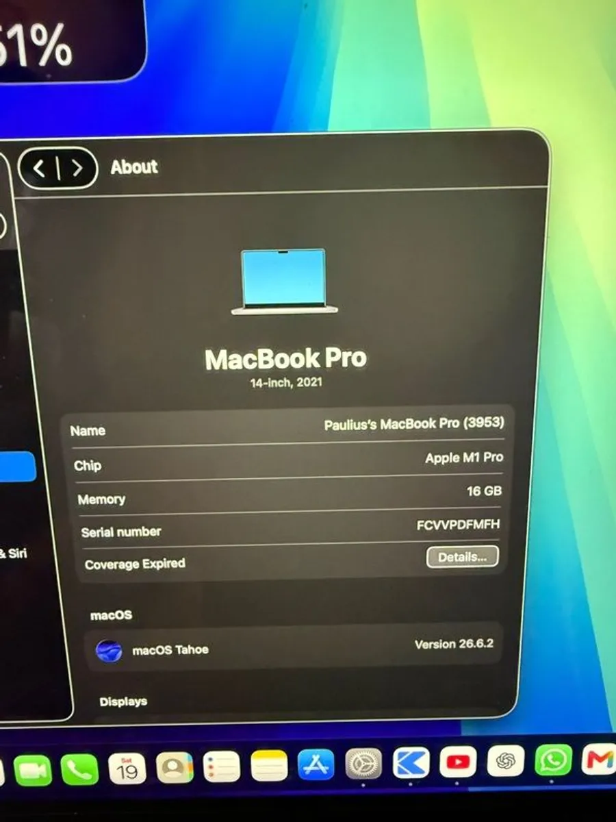 MacBook M1 Pro 98% battery health - Image 2