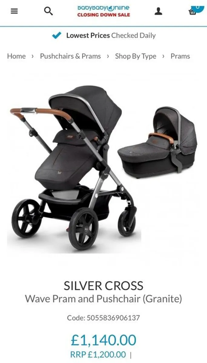 Silver Cross Granite Wave Travel System - Image 2