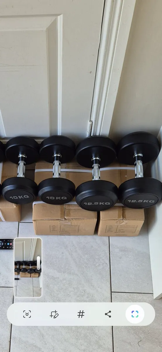 2xbrand new sets of dumbbells , 2x10kg, 2x12.5kg - Image 1