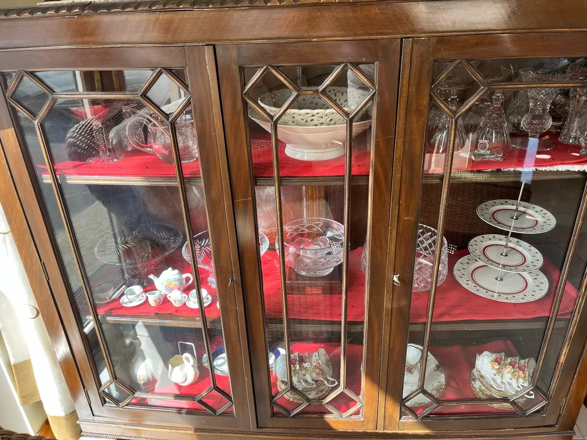 Antique glass cabinet - Image 2