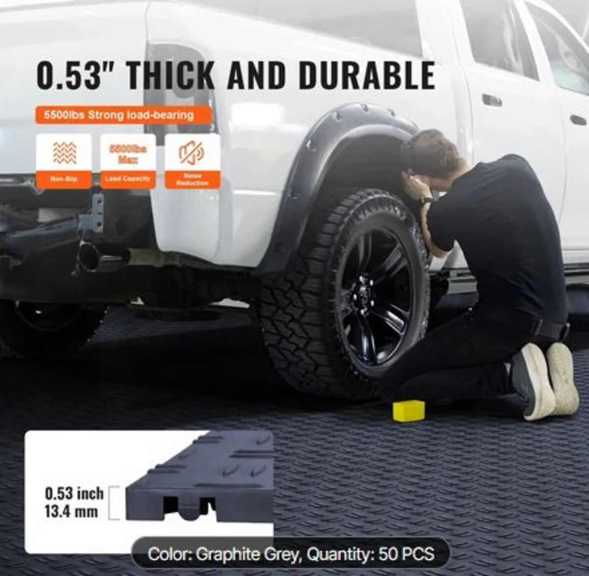 Garage Tiles Interlocking, 12x 2x0.53 inch 50 pack - Image 2