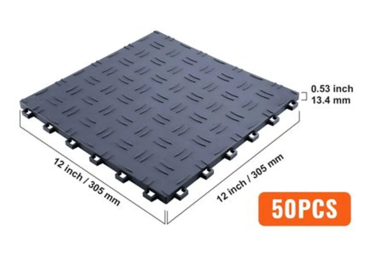 Garage Tiles Interlocking, 12x 2x0.53 inch 50 pack - Image 4