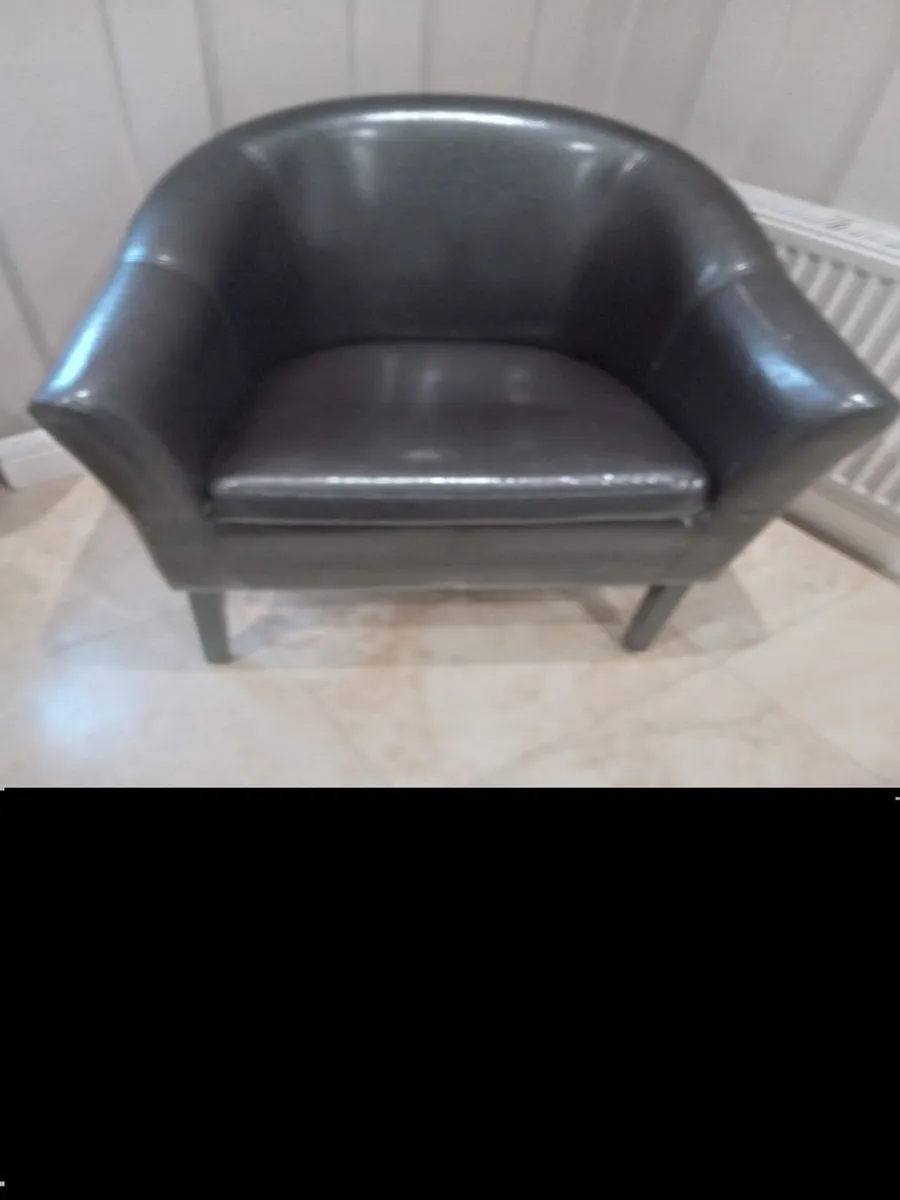 Tub Chair - Dark Brown - Image 2