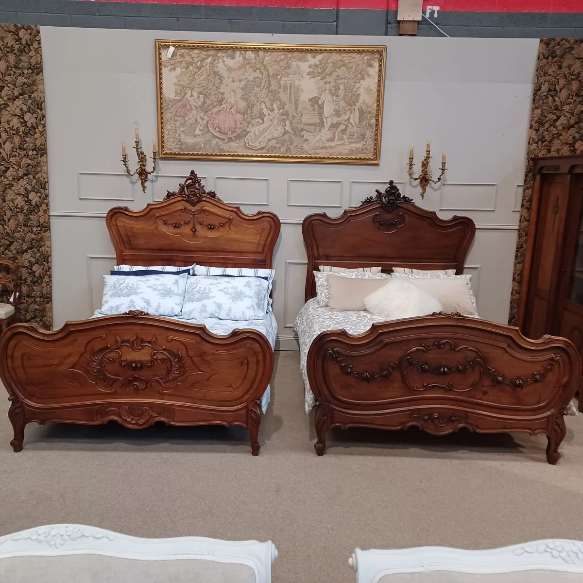 Two Antique Double Beds Louis XV - Image 1