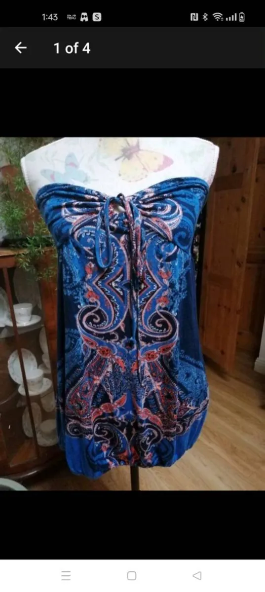 BERSHKA top with Stretch , new with tags size larg - Image 1