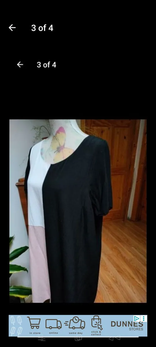 Ladies New look CURVES dress in block colour Black - Image 3