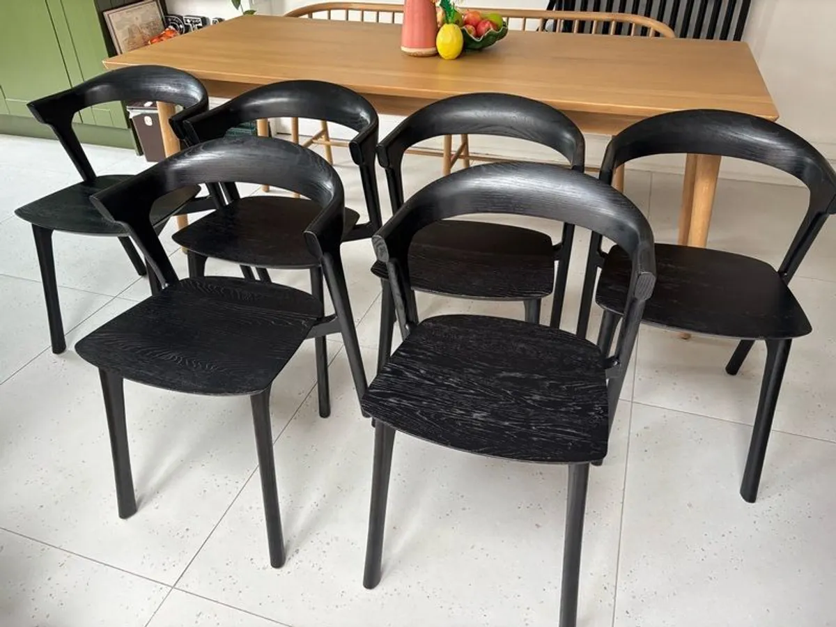 Genuine Ethnicraft BOK dining chairs | set of 6 | excellent condition - Image 4