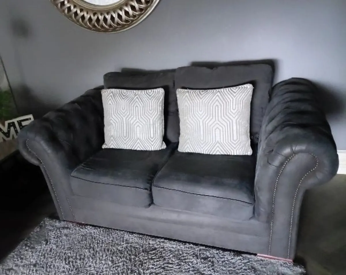 3 and 2 seater Chesterfield Sofas - Image 1