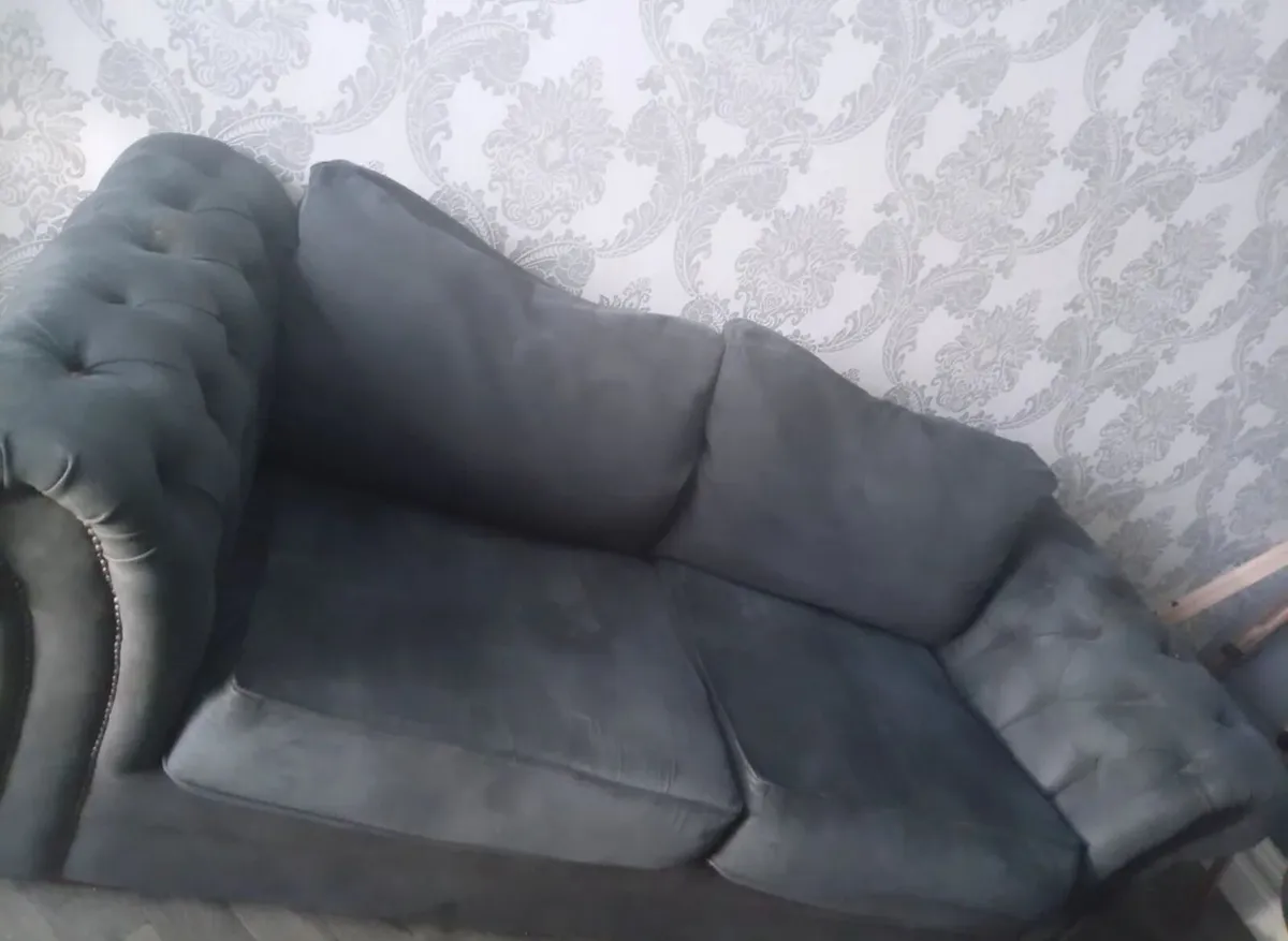 3 and 2 seater Chesterfield Sofas - Image 2
