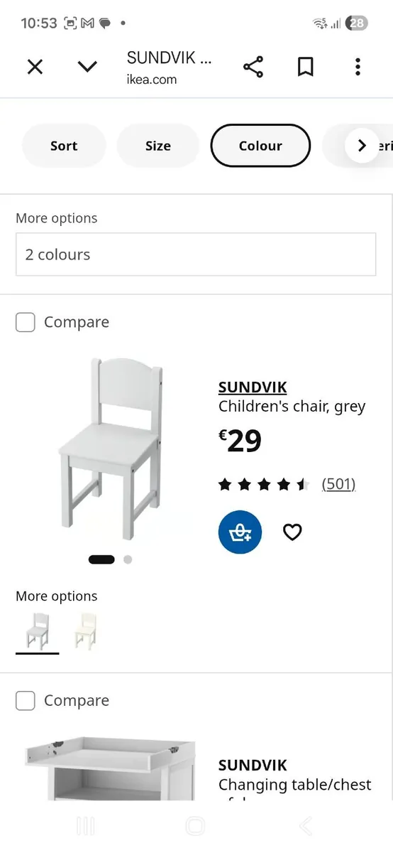 Ikea Sundvik childs table and chairs - Image 3