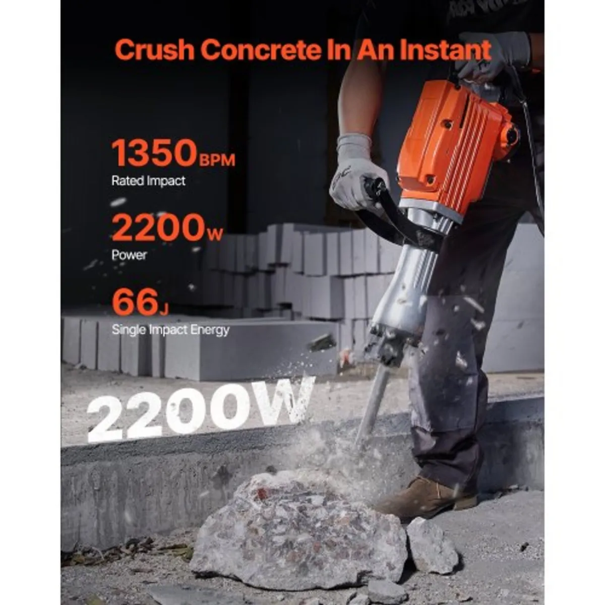 Jack Hammer Concrete Breaker 2200W Electric Hammer - Image 4