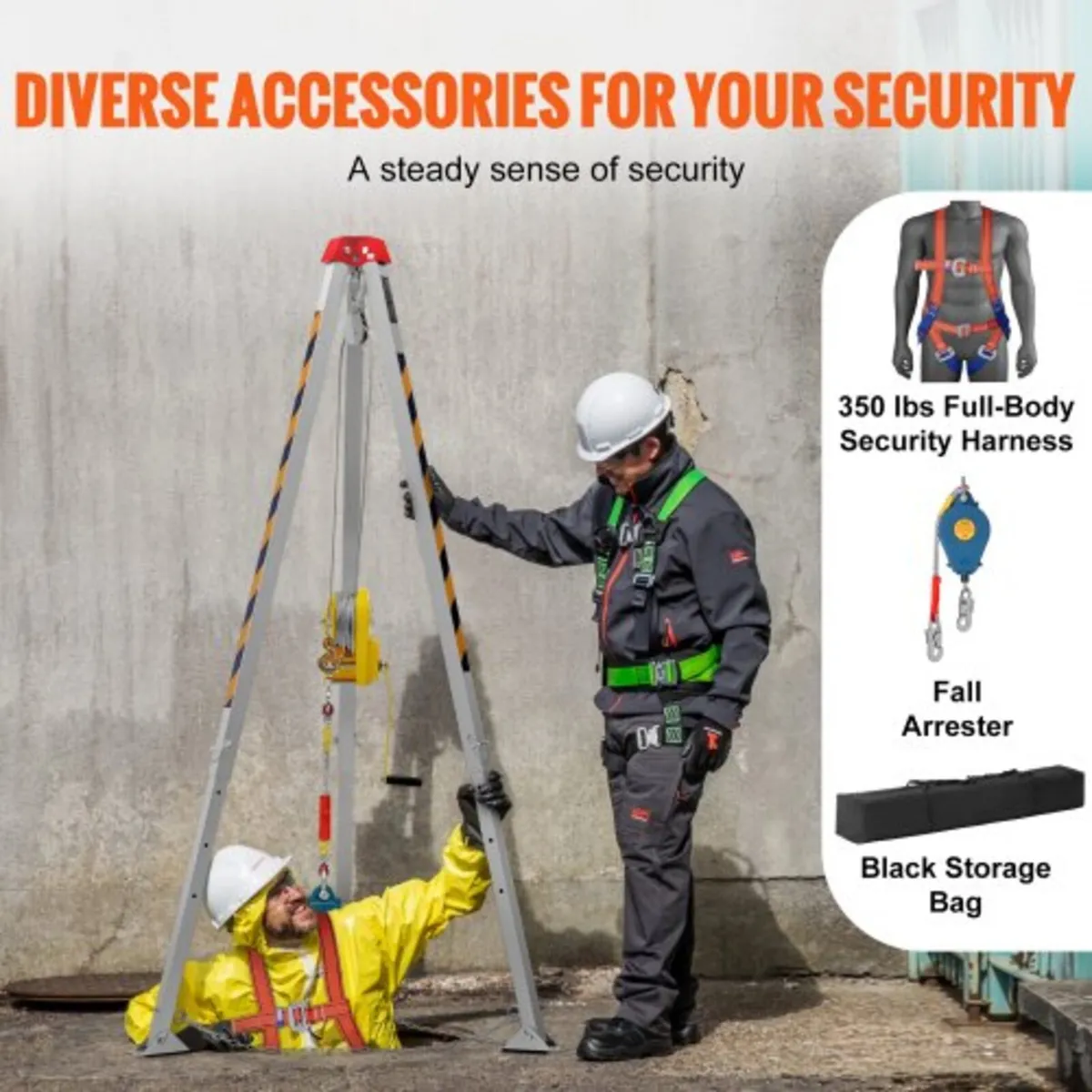 Confined Space Tripod Kit, 1179 kg Winch, Confined - Image 4