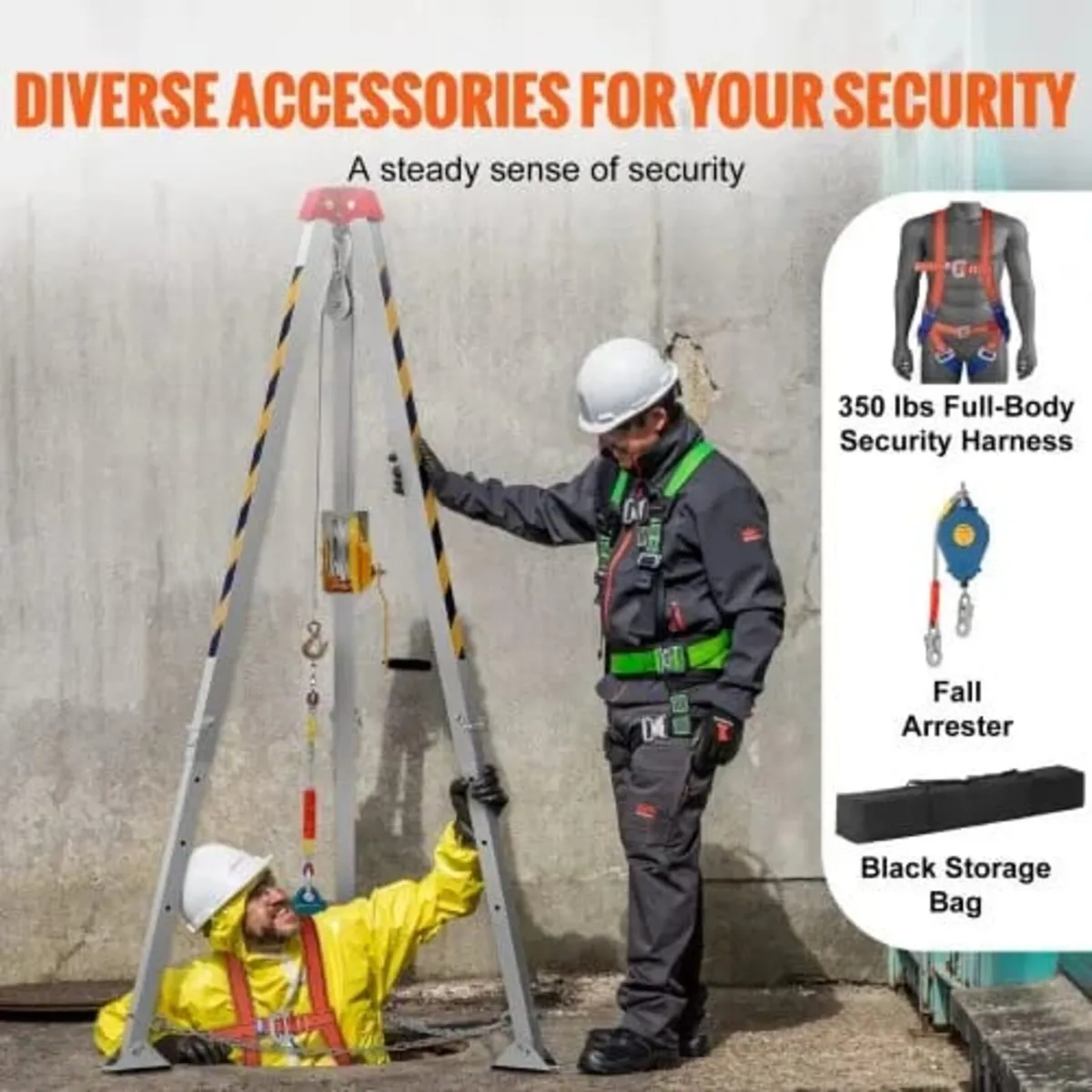 Confined Space Tripod Kit, 544 kg Winch, Confined - Image 4