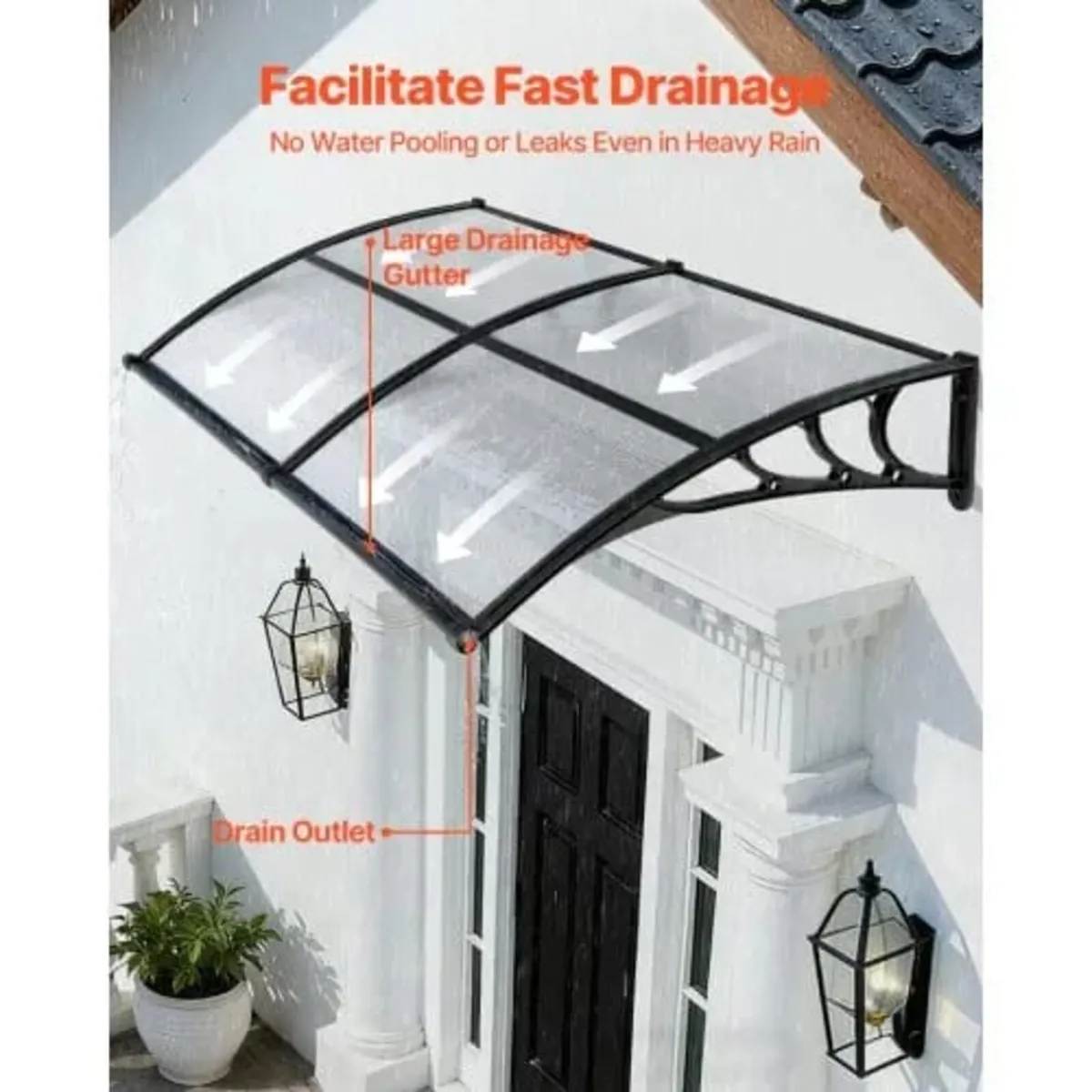 Awnings for Door Entrance, 38 x 78 in, Exterior Fr - Image 3