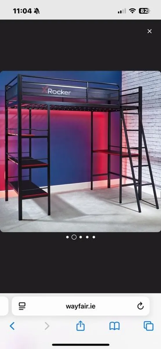 X Rocker high sleeper Gaming bed - Image 1