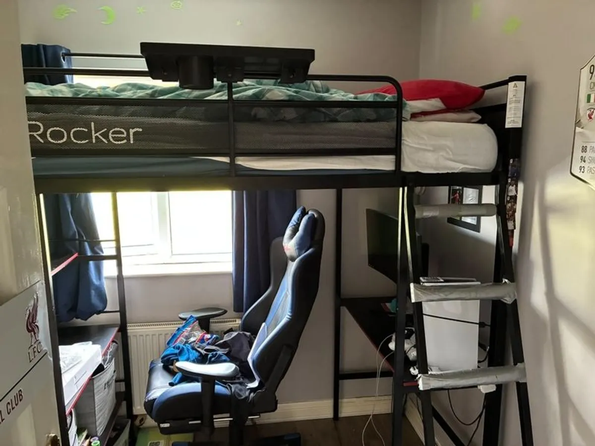 X Rocker high sleeper Gaming bed - Image 2