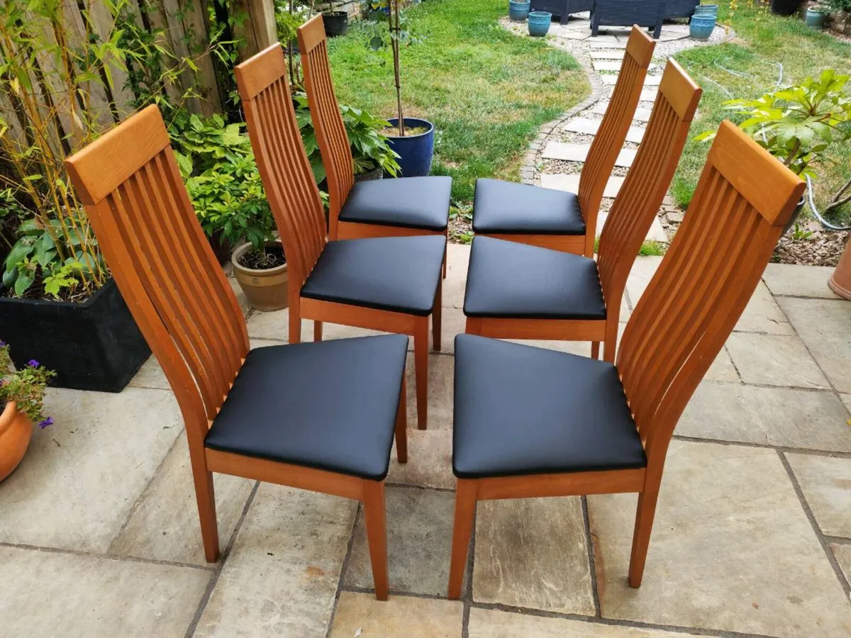 6 kitchen dining chairs - Image 2